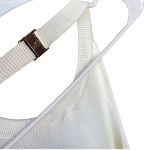 MILLY White Knitted Halter Neck Open Back Sleeveless Top Size Large - Picture 7 of 15